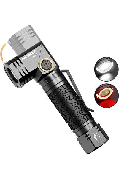 NICRON L71 Tactical High-Brightness 1800 Lumen USB-C Rechargeable 90° Flashlight, IP65, 8 Modes