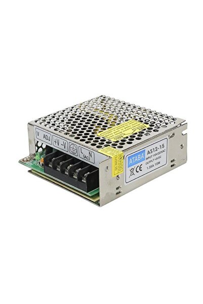 Ataba AS12-15 Metal Kasa Adaptör 12 Volt 1.25 Amper 15 Watt