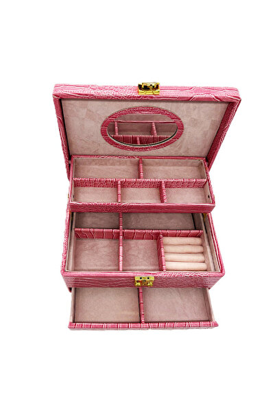 velve Caseta Snake din piele ecologica pentru accesorii, cu oglinda si lacat,...