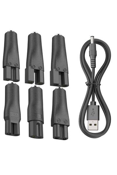 Generic 7 PCS 5V USB Replacement Charger Adapter for Hair Clippers & Shavers