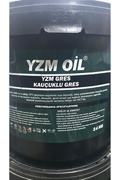 GenelTedarik YZM OIL Yeşil Kauçuklu Gres Yağı 14 kg