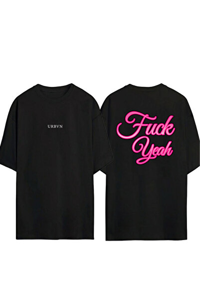 urbvn YEAH Design T-shirt sa štampanim uzorkom, crna, veće veličine