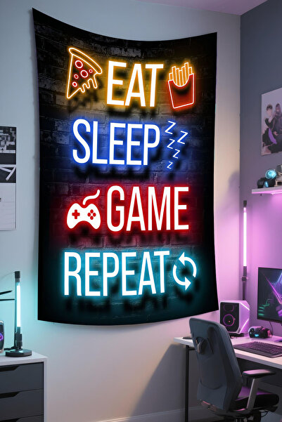 RUGRUMBA Tapiserie verticală pentru gamer – tematică pentru jocuri, țesătură ...