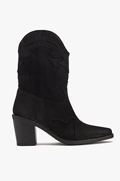 West To West Kadın Western Bot – Hakiki Süet Deri Kovboy Topuklu Bot