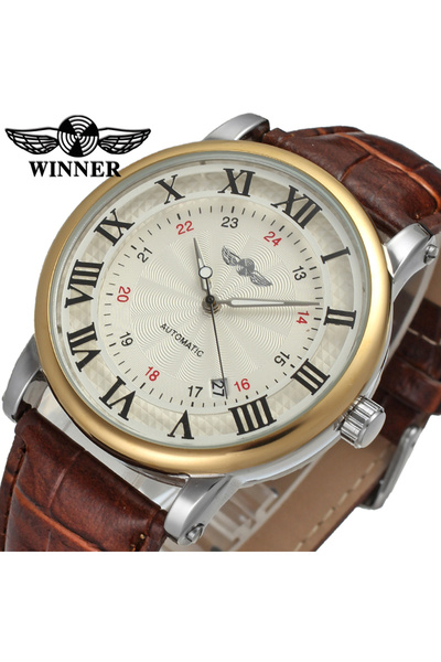 T-WINNER Men's Mechanical Automatic Winner Watch, Retro, Classic