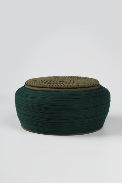 Sarıkhane Prayer Shawl - Green Fabric - Green Cap - Round Wrap - Nâli Şerif - 5 Meters