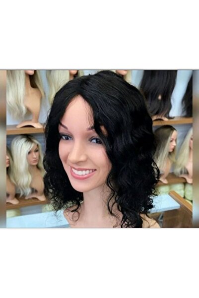 Gerçek Efsane Siyah kendinden dalgalı gerçek saç tepelik