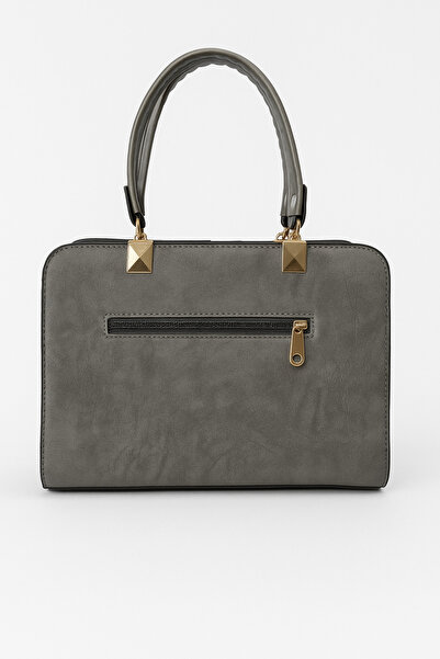 PefyBaby Five Compartments, Star and Pearl Detailing, Women's Shoulder and Hand Bag and Wallet, Vienna Grey