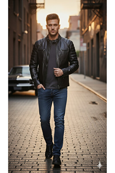 SNR Genuine Lambskin Men Leather Coat Real Leather Jacket Soft Leather