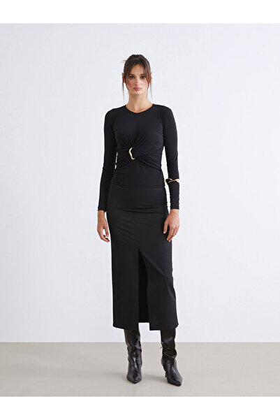 LC Waikiki Crew Neck Gathered Blouse