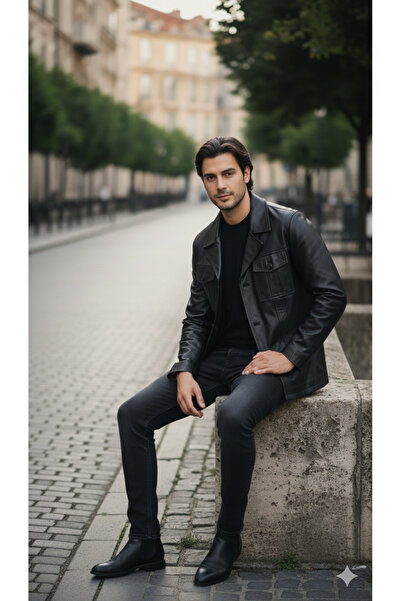 SNR Genuine Lambskin Men Leather Coat Real Leather Jacket Soft Leather