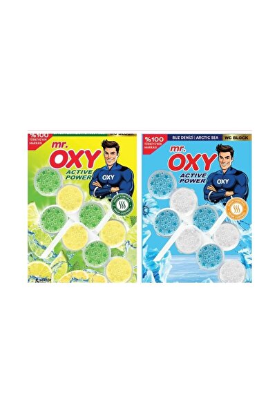 Oxy Mr. Klozet Wc Blok Limon Ferahlığı + Buz Denizi 2*50GR x 2 Adet