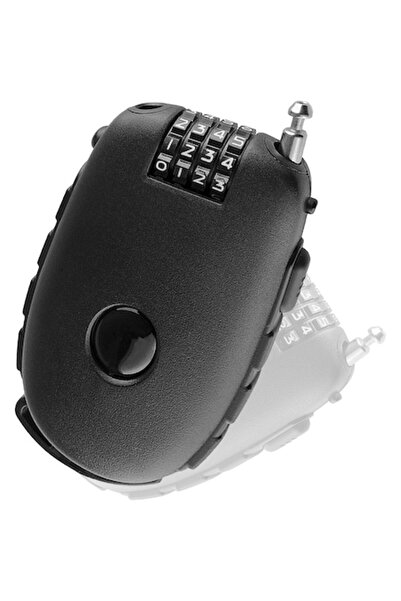 KMKAB Bicycle lock, 4-digit combination, 75 cm cable, for scooters, bicycles and motorcycles, Black