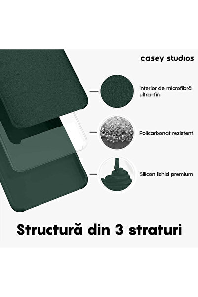 Casey Studios Husa Soft Silicone Huawei P30 Pro/P30 Pro New Edition, Microfibra, de Protectie, Slim, Verde