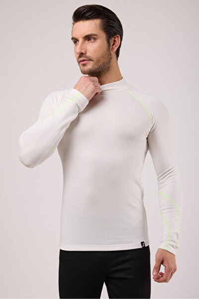 Scorp Ανδρικά θερμικά εσώρουχα Thermo-Fit Top Ski Underwear Ecru White Neon