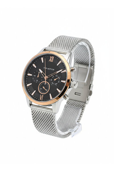 Formotion For Motion Men's Wristwatch Silver and Gold Color, Black Dial - Sty...