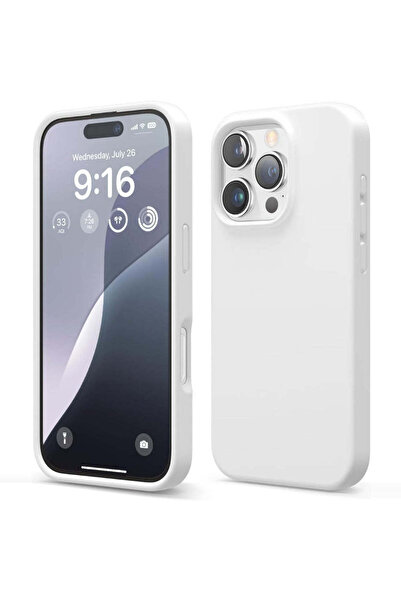 Casey Studios Soft Silicone Case iPhone 16 Pro, Microfiber Inside, Protective, Slim, White