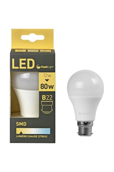 Lucky Herp LED Bulb, AMPOLE, A60/B22 12W, 80W Equivalent, White