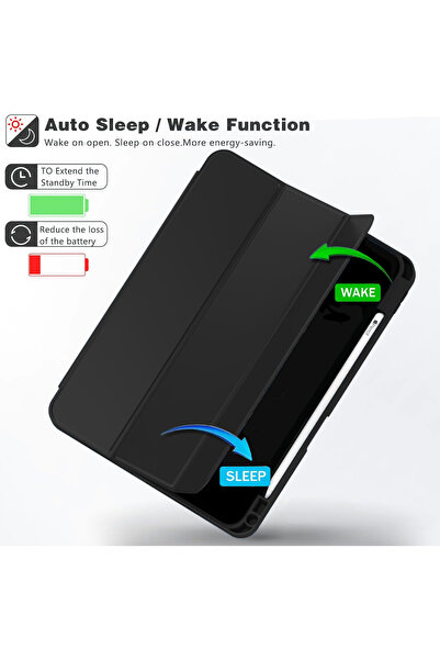 Wtech غطاء حماية ذكي قابل للطي من الجلد مع حامل قلم لجهاز Apple iPad Pro 11 5G 2025 (M5) مقاس 11 بوصة