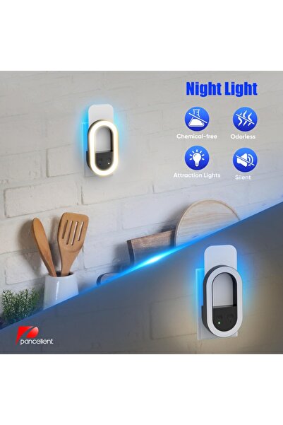 DADUBAG Set de 2 capcane electrice pentru insecte de interior cu lumină UV, non-chimice, 10 tampoane adezive