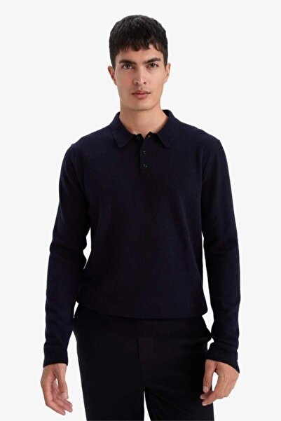 DeFacto Πουλόβερ με λαιμόκοψη πόλο από 100% μαλλί (25 WN)