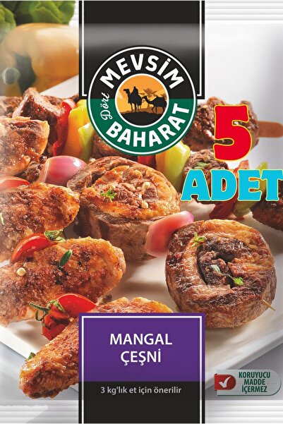 Dört Mevsim Baharat Mangal Çeşnisi 60 gr x 5’li Paket – Tavuk Et Baharatı Man...