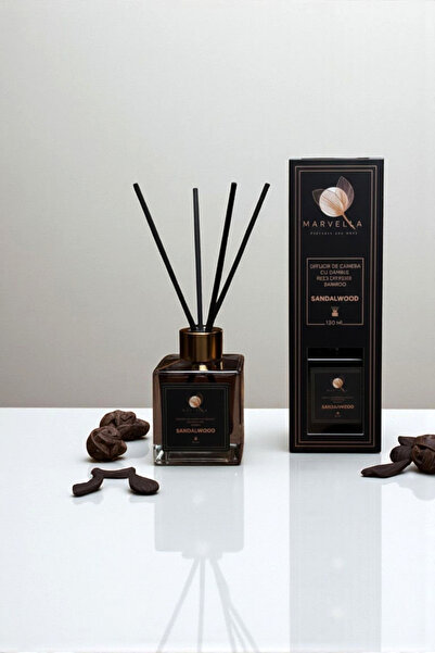 Marvella Premium room freshener, with Bamboo sticks, Sandalwood, 120 ml