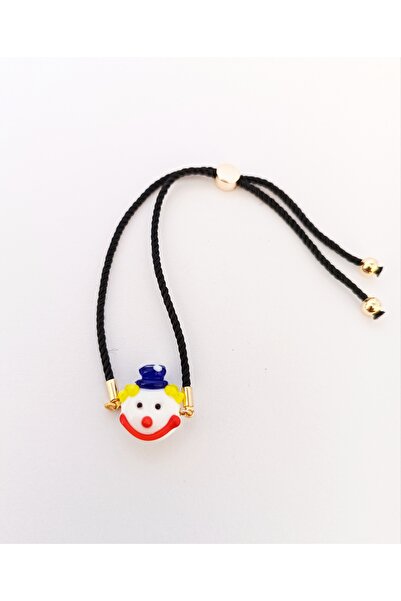 ADAMODART Clown Murano Glass Beaded Adjustable Drawstring Bracelet