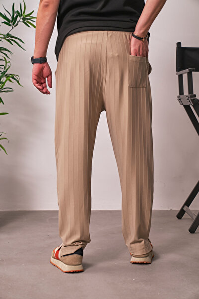 MADZEYMODA Men's Baggy Fit Jacquard Mink Jogger Pants Ls-22011