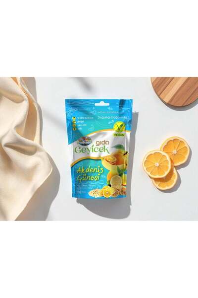 Geyicek Gıda Akdeniz Güneşi Kurutulmuş Meyveler 50 Gr (Portakal/Limon/Muz)