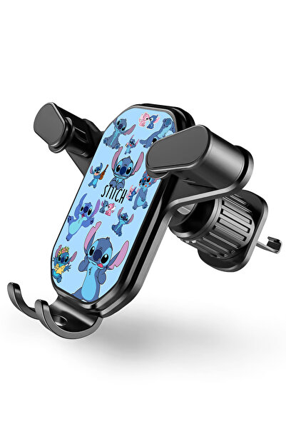 WANNA PROTECT 360 Dönebilen Kancalı Araç İçi Stitch Tasarım Baskılı Tutucu Ha...