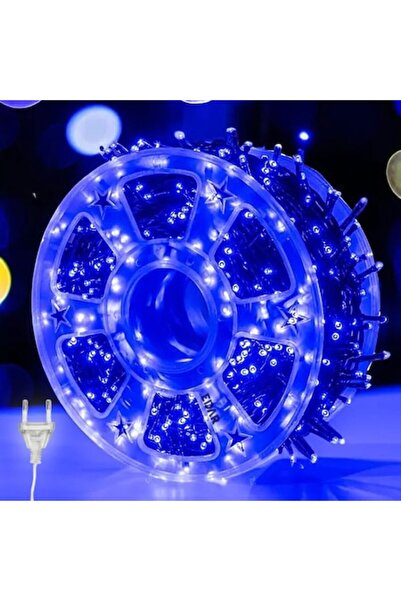 OEM Ghirlandă luminoasă LED de Crăciun, alimentată la priză, rolă de 50 m, 400 LED-uri, albastră (fir transparent)