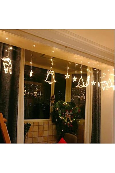 EDAR Χριστουγεννιάτικη Φωτιστική Κουρτίνα, Αστέρια με Τάρανδο, Διασυνδεόμενη,...