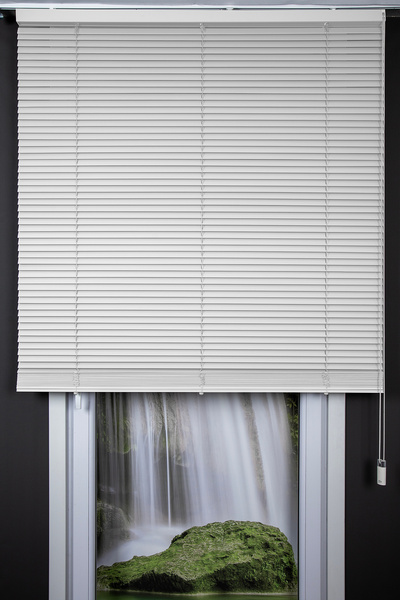 HAFS Ahşap Görünümlü Jaluzi Perde 25 mm – Krem | PVC, Işık Ayarlı, Nemli Bezl...