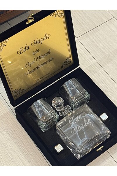 viskare kişiye özel viski seti -viski şişe kutulu set