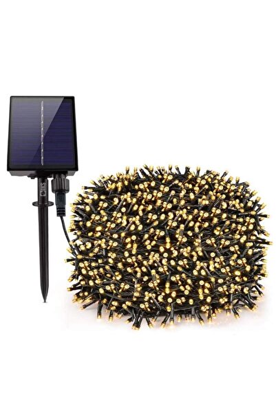 Sanlux Ghirlandă luminoasă liniară solară de Crăciun SIKS, 40 m, 400 LED-uri, exterior, alb cald, 8 moduri,