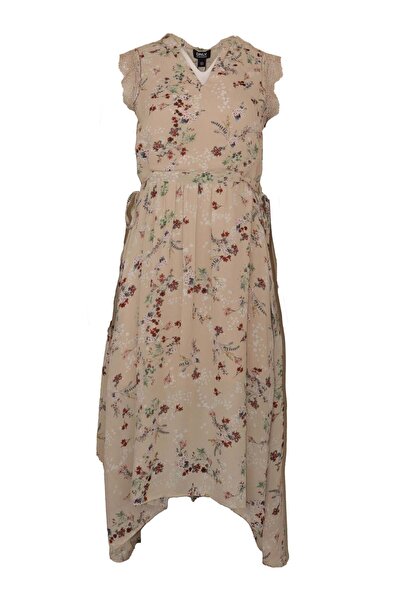 ONLY Yosa Beige Dress - S, Beige, viscose | polyester