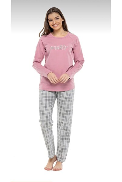 MOD Collection - Kadın Yuvarlak Yaka Pijama Takımı 3977