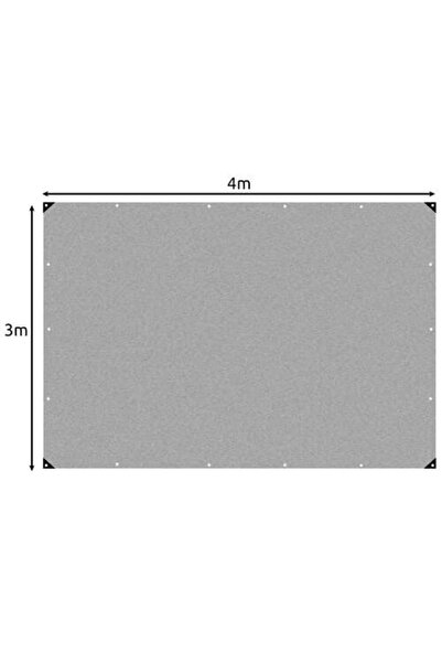 KESNUP Reinforced tarpaulin 3x4 m, versatile application, Grey