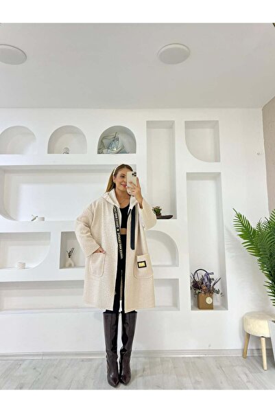 İrka Moda ZR Uzun Fermuarlı Buklet Ceket