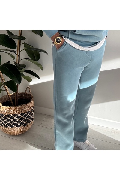 ONUR ERBİL MODA Üç İplik Baggy Buz Mavi Eşofman Takımı