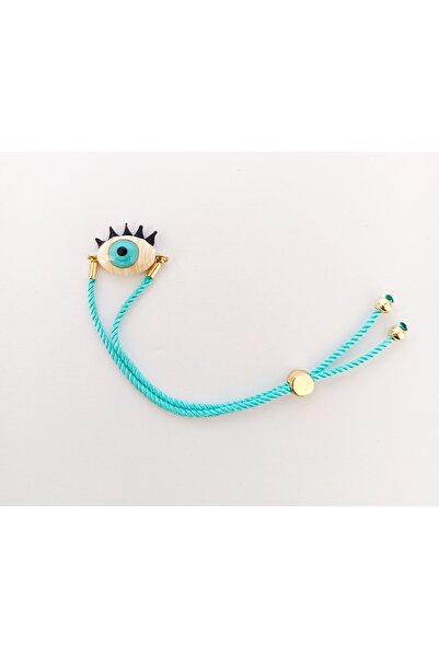 ADAMODART Eye Murano Glass Beaded Adjustable Drawstring Bracelet