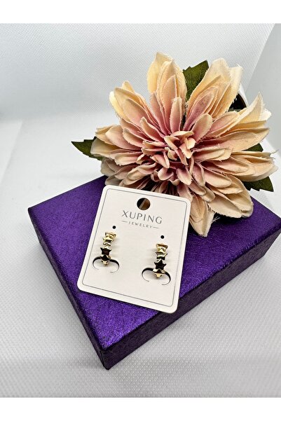 XUPING JEWELRY YILDIZ ÇERÇEVELİ HALKA MODEL ÇELİK KÜPE