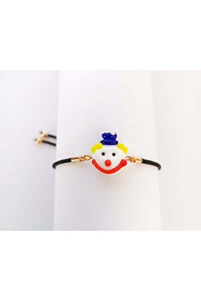 ADAMODART Clown Murano Glass Beaded Adjustable Drawstring Bracelet