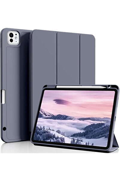 HYX حافظة لجهاز iPad Pro 11 بوصة (الجيل الخامس، 2024) مع حامل قلم رصاص - أرجواني