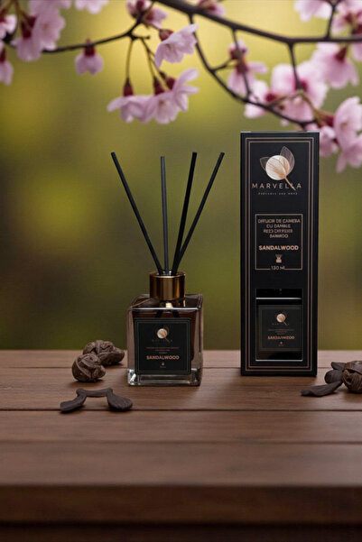 Marvella Premium room freshener, with Bamboo sticks, Sandalwood, 120 ml