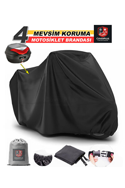 MotoEN Peugeot XP 400 Uyumlu Motosiklet Brandası ( Arka Çanta Uyumlu-Siyah Renk)