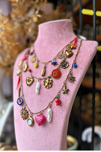 Meva Takı ve Aksesuar قلادة سحرية برموز ملونة |   مجموعة ميف أرموني