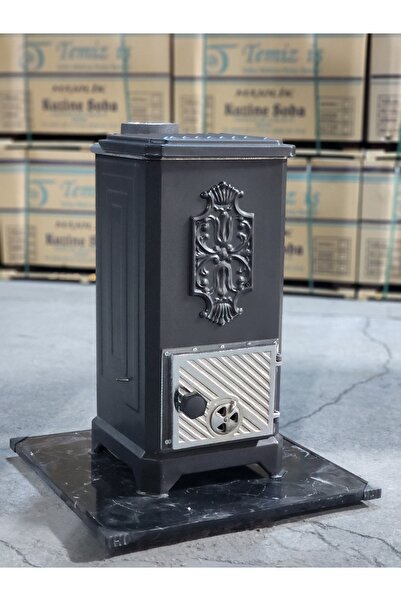 temiz iş Mat Siyah Eko Dört Köşeli Tuğlalı Soba