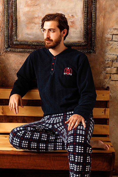 BAMBUTKİDS Men's Fleece Pajama Set – Winter Warm Comfortable Homewear Set